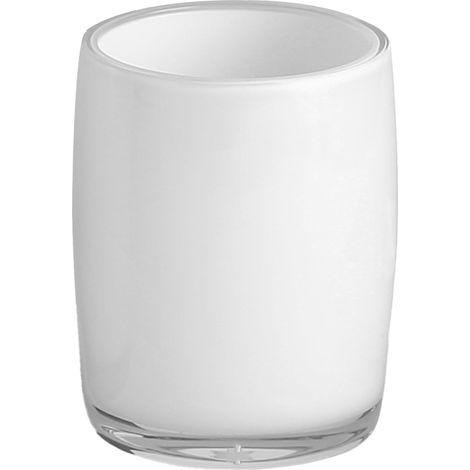 Taza de baño acrílica Córdoba White, blanca, 7,4 × 9,5 cm