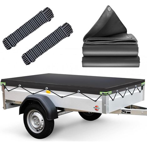 Bâche plate remorque 207.5x114cm imperméable avec corde de serrage 7m (1/5)