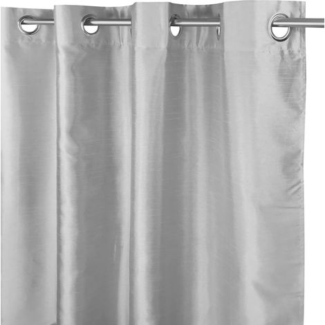 TENDA SHAY in tinta unita GRIGIO PERLA cm. 140X290 CONFEZIONATA