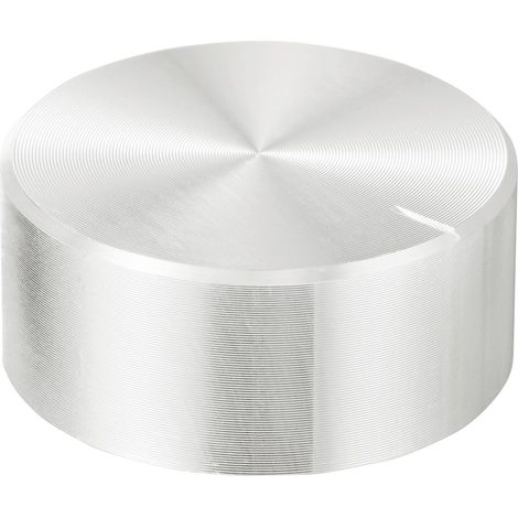 TRU COMPONENTS TC-11696496 Tête de bouton rotatif avec marquage argent (Ø x H) 30 mm x 13 mm alumini (1/4)