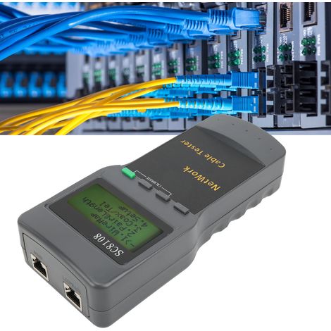 SC-8108 Netzwerkkabel-Fehlerbehebungswerkzeug, RJ45-Netzwerk-Durchgangsprüfer, Netzwerkkabel-Bruchlängendetektor (1/5)
