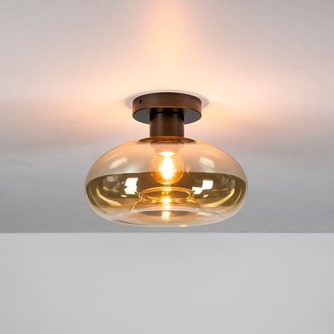 Deckenlampe Sola 1-flammiges Bernsteinglas 27 cm (1/3)
