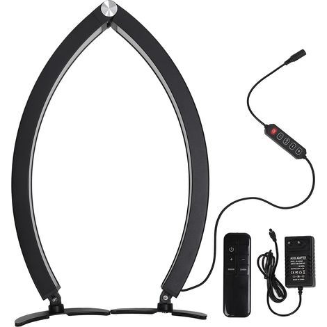 Lampe LED demi-lune pliable 40W pour manucure, 7 températures 3200K‑5600K, réglable 100‑240V prise UE (1/5)
