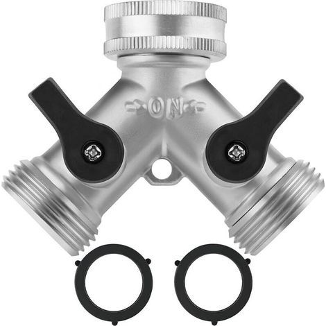 3/4. 2 Voies Distributeur en Y en Laiton, Robinet Double Sortie avec 2 Robinets, Robinet Double Machine a Laver, Répartiteur ,eau pour Connexion de 2 Appareils pour Robinet Jardin (1/5)