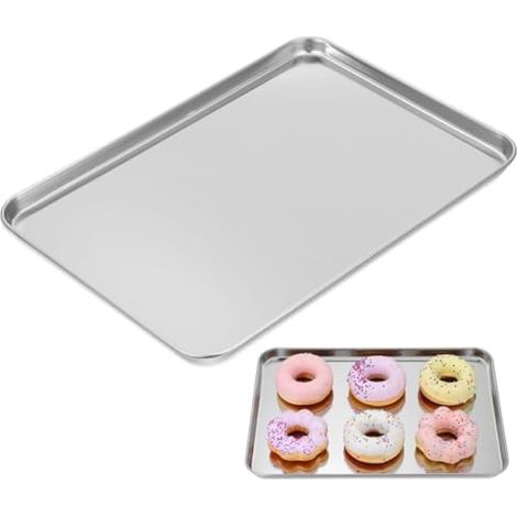 Plateau à nouilles de riz générique en acier inoxydable, plateaux en acier argenté, plateau grille-pain rétro, plateau rond argenté, grand plateau en acier, plaque de cuisson stable (1/5)