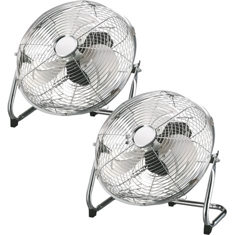 Lot de 2 brasseurs air sol inclinables Ø30cm - 1750m³/h - Voltman