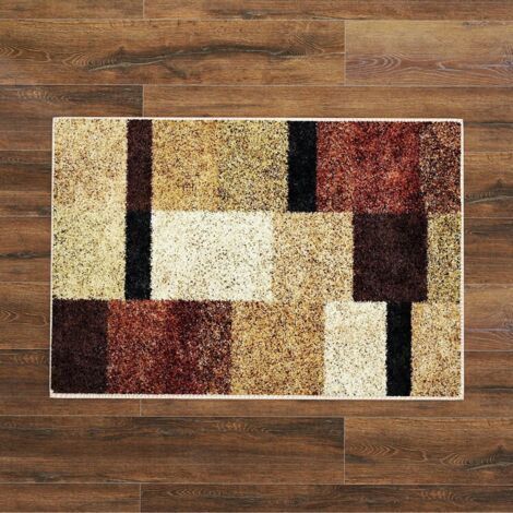 Tapis de bain à carreaux, absorbant, antidérapant, doux au toucher, paillasson de toilettes, tapis carré pour la maison - 40 x 60 cm