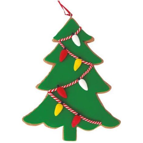 Weihnachtsbaumanhänger zur Baumdekoration 90x125mm aus grünem und braunem Ton mit mattem Finish