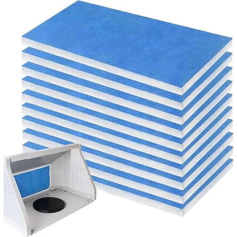 Lot de 12 filtres pour cabine de peinture, filtres d'échappement pour cabine de peinture, pour remplacement des filtres d'aérographe. (1/5)
