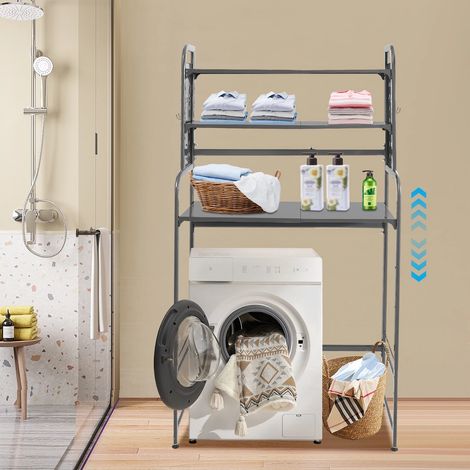 3-tier Space Saving Over The Toilet Storage Rack Above Washer Bathroom Organizer (1/5)