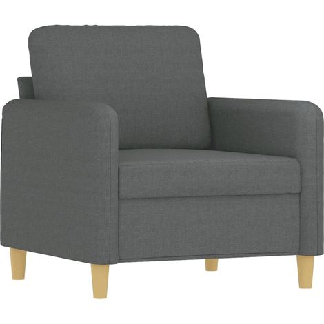 Fauteuil de Salon,Chaise,Fauteuil Gris foncé 60 cm Tissu CFW132021 (1/5)