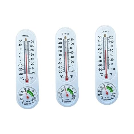 3 x Termometro per frigorifero, umidificatore, termometro per refrigeratore esterno, igrometro, temperatura e igrometro del frigorifero