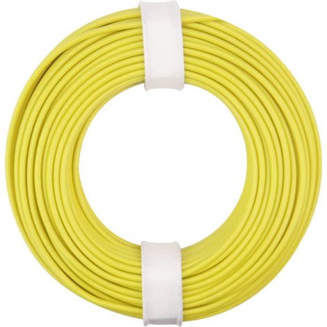 Donau Elektronik 125-013 Fil de câblage 1 x 0.25 mm² jaune 10 m W181992 (1/2)