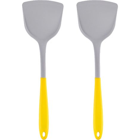 Spatule en silicone (lot de 2), poêle antiadhésive, résistante aux hautes températures, sans BPA (1/5)