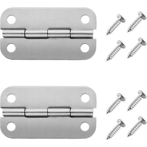 Set of 2 stainless steel cooling hinges with spare screws for Igloo camping cooler (1/5)