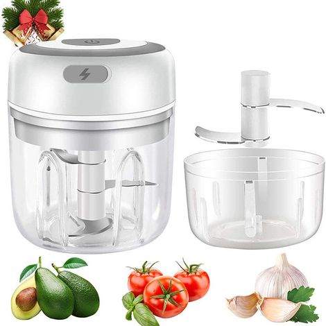 Hachoir électrique - 1, À oignons ail viande légumes multifonction rechargeable USB bébé - Cuisine (1/5)