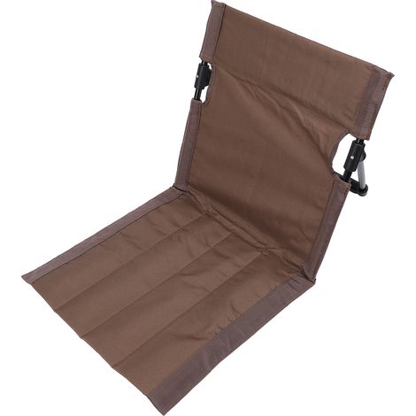 Chaise pliante d'extérieur, chaise avec dossier, légère et confortable pour le camping, portable pour parc ou détente, fauteuil individuel relax, chaise de pêche — brun