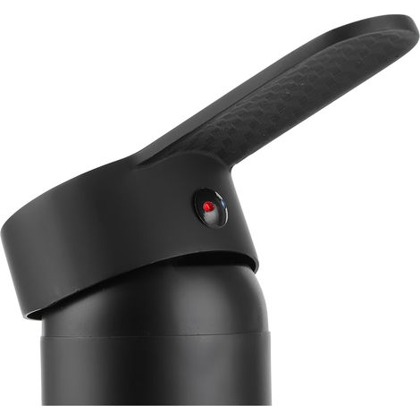 Robinet de Lavabo Noir en Acier Inoxydable - Mitigeur Eau Chaude et Froide pour Salle de Bains