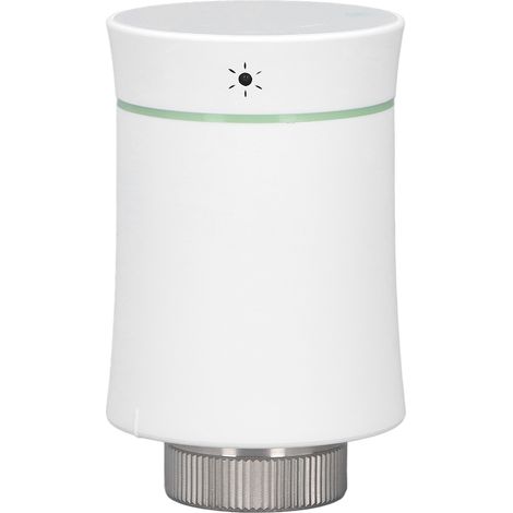 Thermostat intelligent pour radiateur Tuya, blanc, avec application de contrôle de température et programmation à distance via Zigbee. Économies d'énergie. Compatible avec les radiateurs domestiques. (1/5)