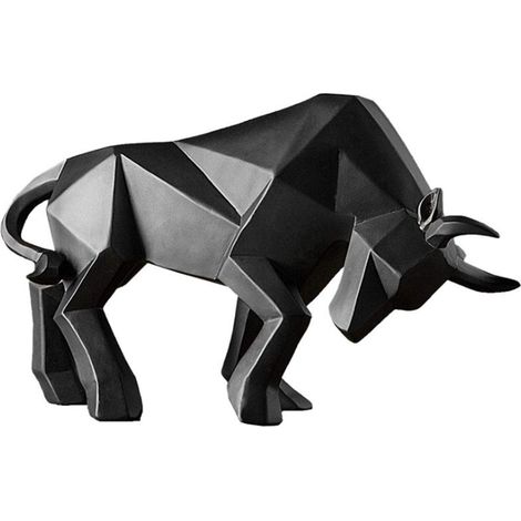 Bull Statue Ox Figurine Resin Bulls Sculpture Home Decoration Morden hotel Ox Ornament Cafe Animal Figurines Bull Sculpture (1/5)