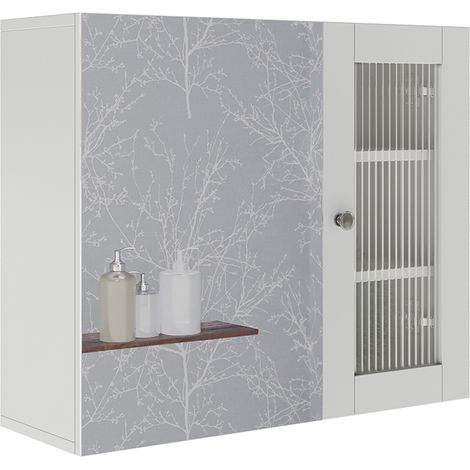 Badspiegelschrank Malte, Weiß, 60 x 50 cm mit Spiegel, Vicco