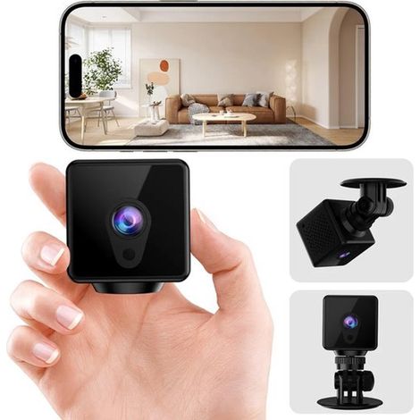 Mini-Kamera 1080P – Sicherheitskamera für den Innenbereich – WLAN – Schwarz (1/4)