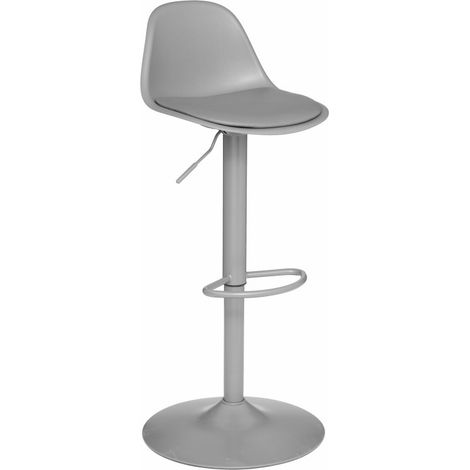 Lot de 2 tabourets bar déco style scandinave "Aiko" Atmosphera - Gris clair - Gris clair - (1/3)