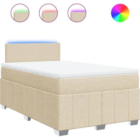 Maison Exclusive - Boxspringbett mit Matratze Creme 120x200 cm St