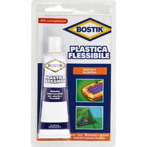 Adesivo a contatto "Plastica flessibile" rapido e resistente all'acqua in tubetto da 50 gr -6 Pezzi (1/4)
