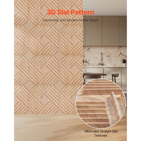 Panneaux Muraux 3D, Lot de 12, Panneau Mural Décoratif PVC Moderne Minimaliste, 50x50 cm, Couverture 2,97 m², Déco Intérieure pour… (1/5)