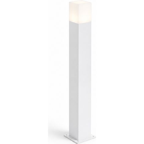 Lampioncino da Giardino E27 bianco 74 cm Paletto Luce Esterno Moderno per Vialetti e Ingressi Attacco E27 Alluminio Diffusore Opaco IP44 (1/5)