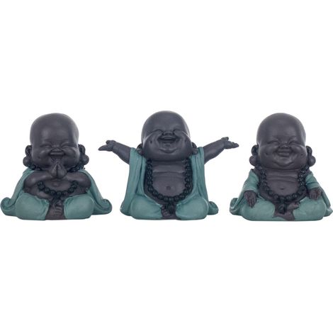 Signes Grimalt Figure de figurines de Bouddha Bouddha Figure 3 unités Bouddha Brown 7x9x8cm 25311