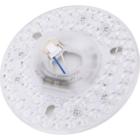 Kit de conversion pour éclairage LED de ventilateur de plafond de 12,5 cm (4,92 pouces), 18 W, 3 CCT, 3000 K, 4000 K, 6000 K, variateur, carte de circuit imprimé de remplacement, 120 V (1/5)