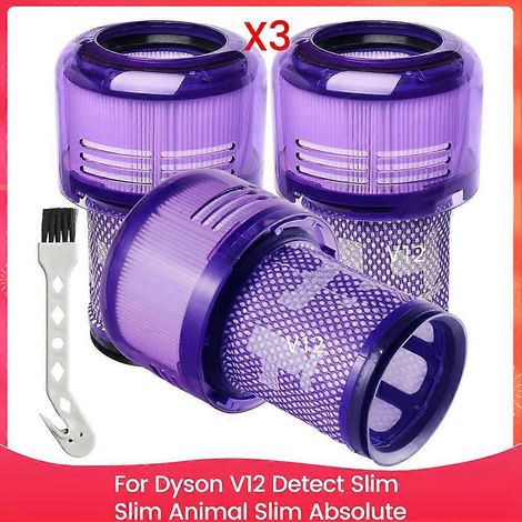 3er-Pack kompatible Ersatzfilter für V12 Detect Slim und Slim Animal, Hochleistungs-Ersatzteile für beutellose Staubsauger, Ersatzpackung (1/5)