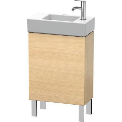 Meuble vasque L-CUBE 582x480x240mm, ouverture à gauche, blanc super mat