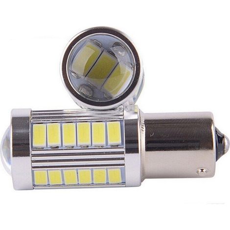 2 x Giallo 1156 P21W 7056 BA15S 33 pezzi SMD 5630 (1/2)