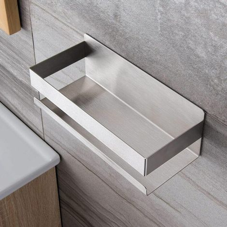 royaluxe - Étagère Étagère Douche Étagère Murale Salle de Bain Support Rangement Acier Inoxydable 20cm (1/5)