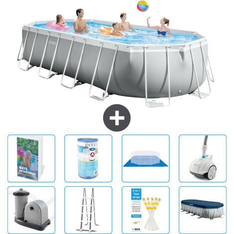 Intex Piscina Prism Frame Ovale - 610x305x122 cm - 9-pezzi  S549 (1/4)