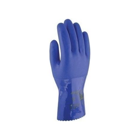 Guante Quimico Xl10-28Cm Soporte Algodon Super Oil Pvc Az 3L
