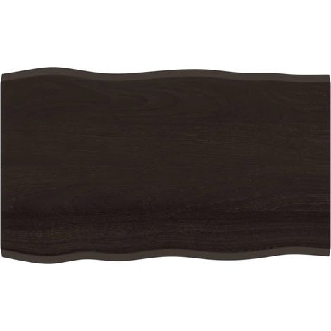 Dessus de table Dessus de bureau Plateau de table bois chêne massif traité bordure assortie