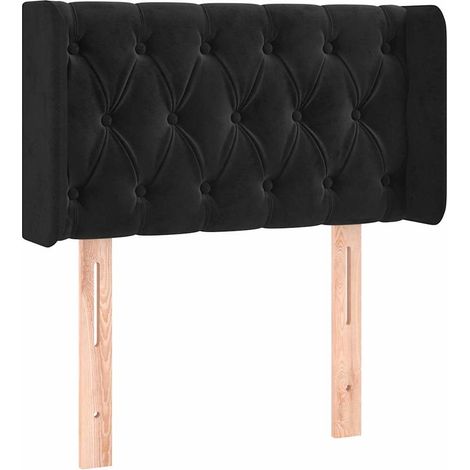 Maison Exclusive - Cabecero de terciopelo negro 83x16x78/88 cm (1/5)