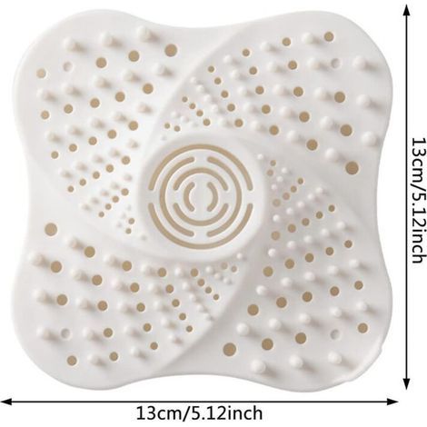 Filtre attrape-cheveux pour douche, 2 pièces, avec ventouse, bouchon d'évier, filtre Anti-cheveux pour baignoire (1/3)