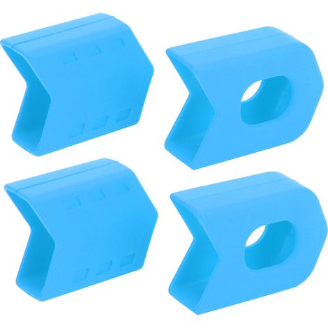 Lot de 4 protections de manivelle en silicone bleu pour VTT et vélo de route (1/5)