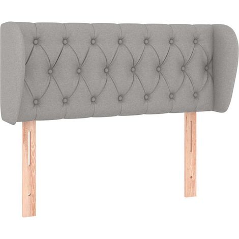 Maison Exclusive - Tête de lit avec oreilles Gris clair 103x23x78/88 cm Tissu (1/5)