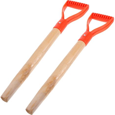 Lot de 2 Manches de Rechange en Bois pour Jardinage Manche de Fourche 50 CM (1/5)