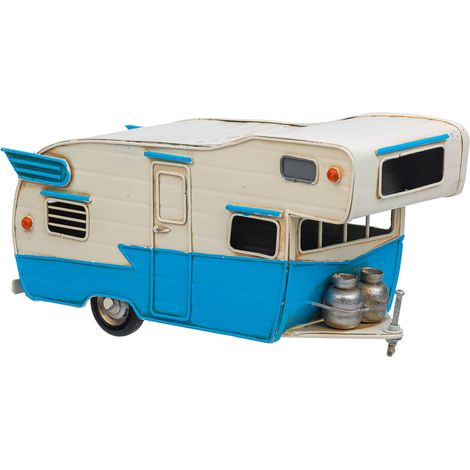 Caravana de metal azul 28x12.5x15