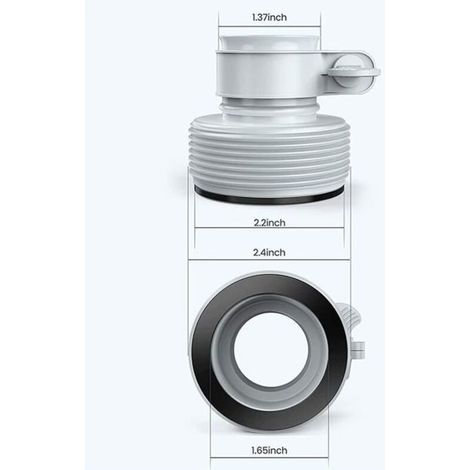 Pooladapter Typ B, 3-teilig für INTEX-Poolschläuche, Ersatz für 32-mm- und 38-mm-Schläuche (1/4)