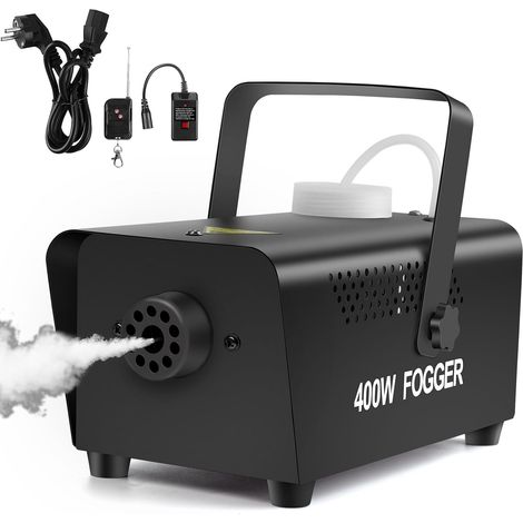 Machine à fumée mini avec 2 télécommandes filaires et sans fil 400W (1/4)