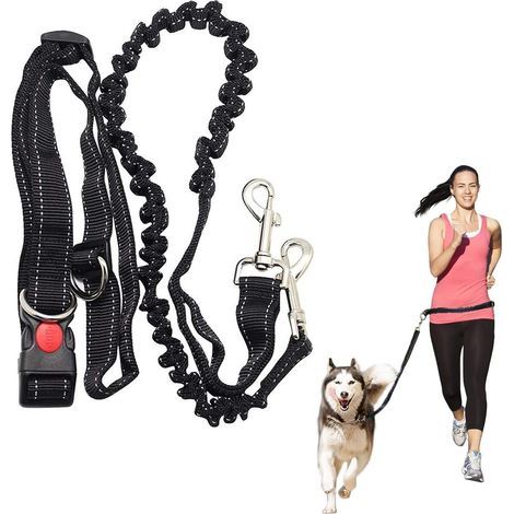 Freihändige Laufleine für Hunde, stoßdämpfend, dehnbar – Verstellbarer Gurt – zum Laufen, Joggen oder Spazierengehen – Fei Yu (1/5)