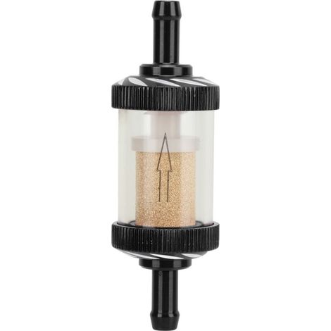 Crezuo Motorrad-Kraftstofffilter, hitzebeständiges schwarzes ABS, 6 mm Durchmesser. - Crezuo